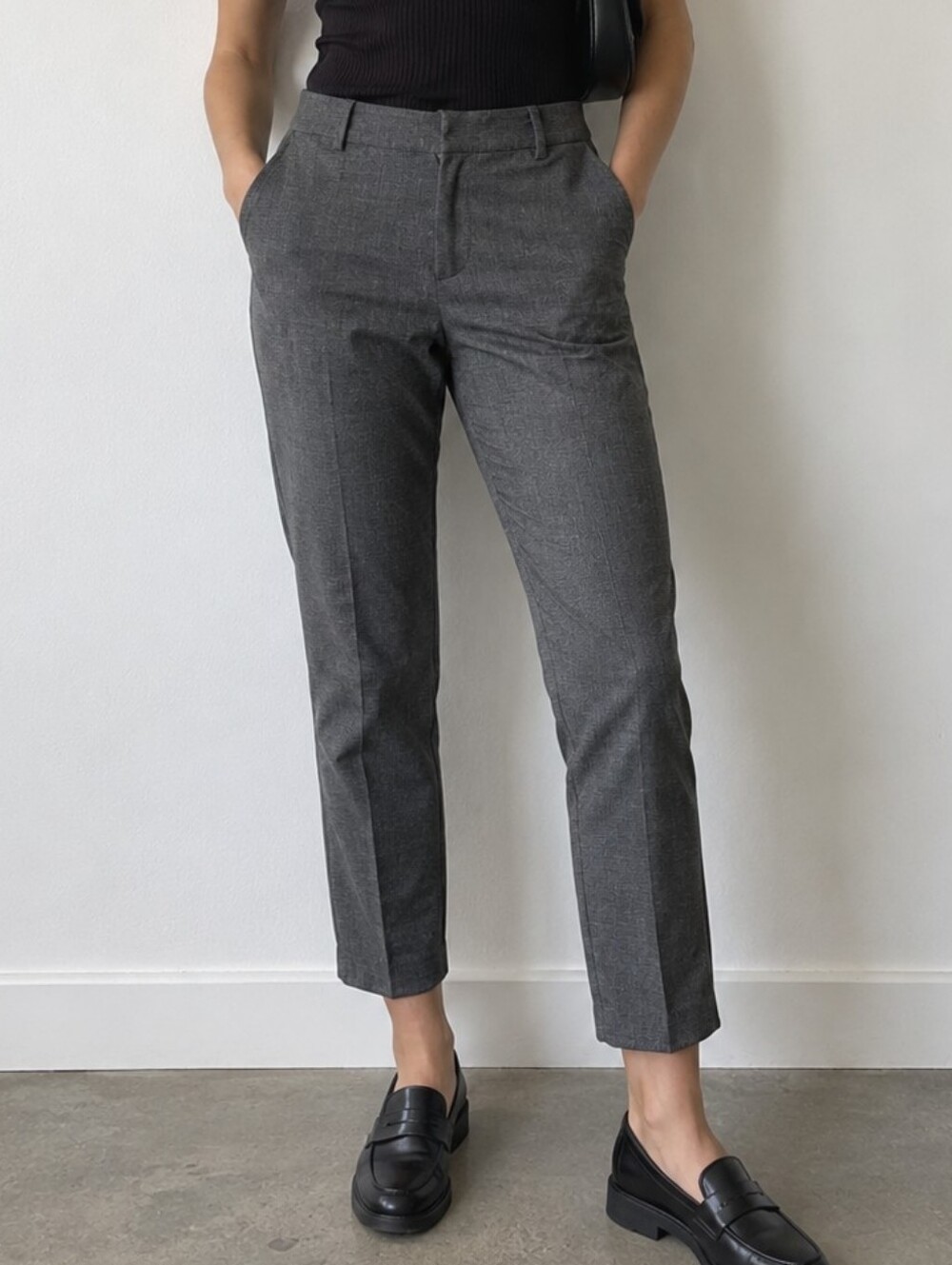 A New Day Women’s Size 10 Charcoal Gray Stretch Tapered Ankle Dress Pants